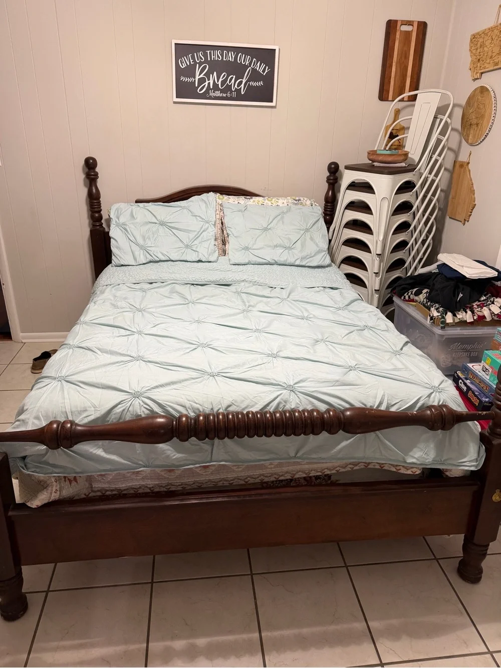 Light Blue Pinch-Pleat Comforter Set - Unbranded full/queen